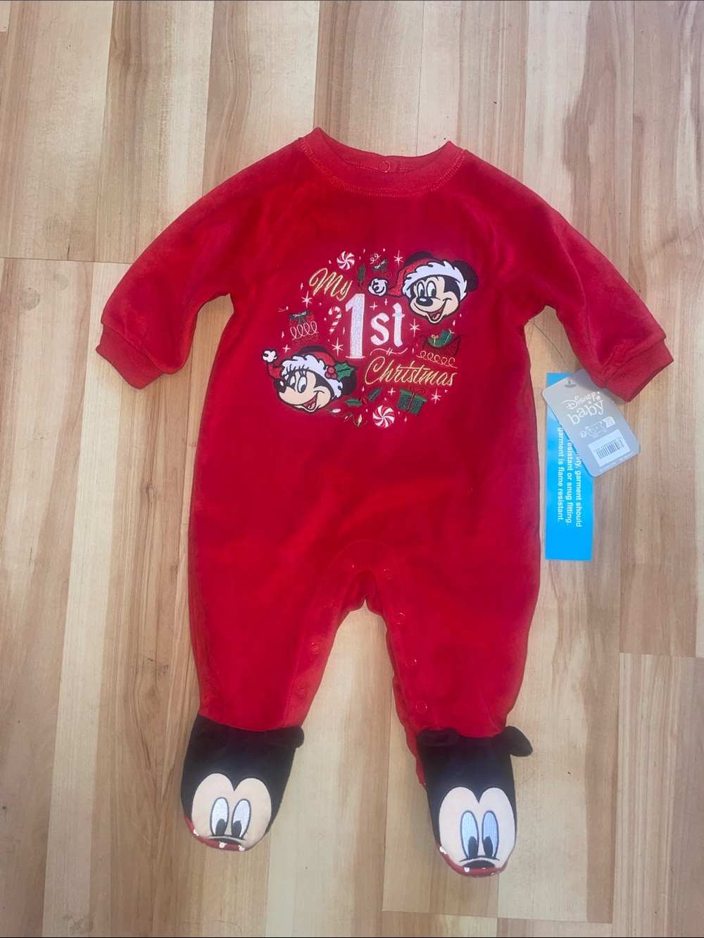 NWT Disney baby my 1st Christmas one piece size 3-6 months